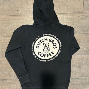 Dutch Bros Black Zip-Up Hoodie